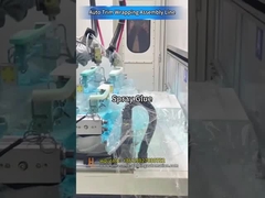 Automobiele verpakkingslijn met robotslijm, ovenactivatie en laminatie met warme pers